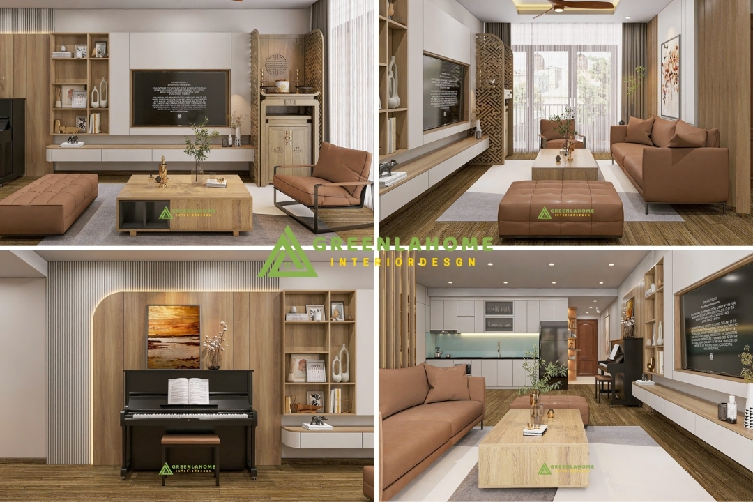 Thiết kế nội thất chung cư 2 phòng ngủ cho Chị Hà tại NewSkyline Văn Quán