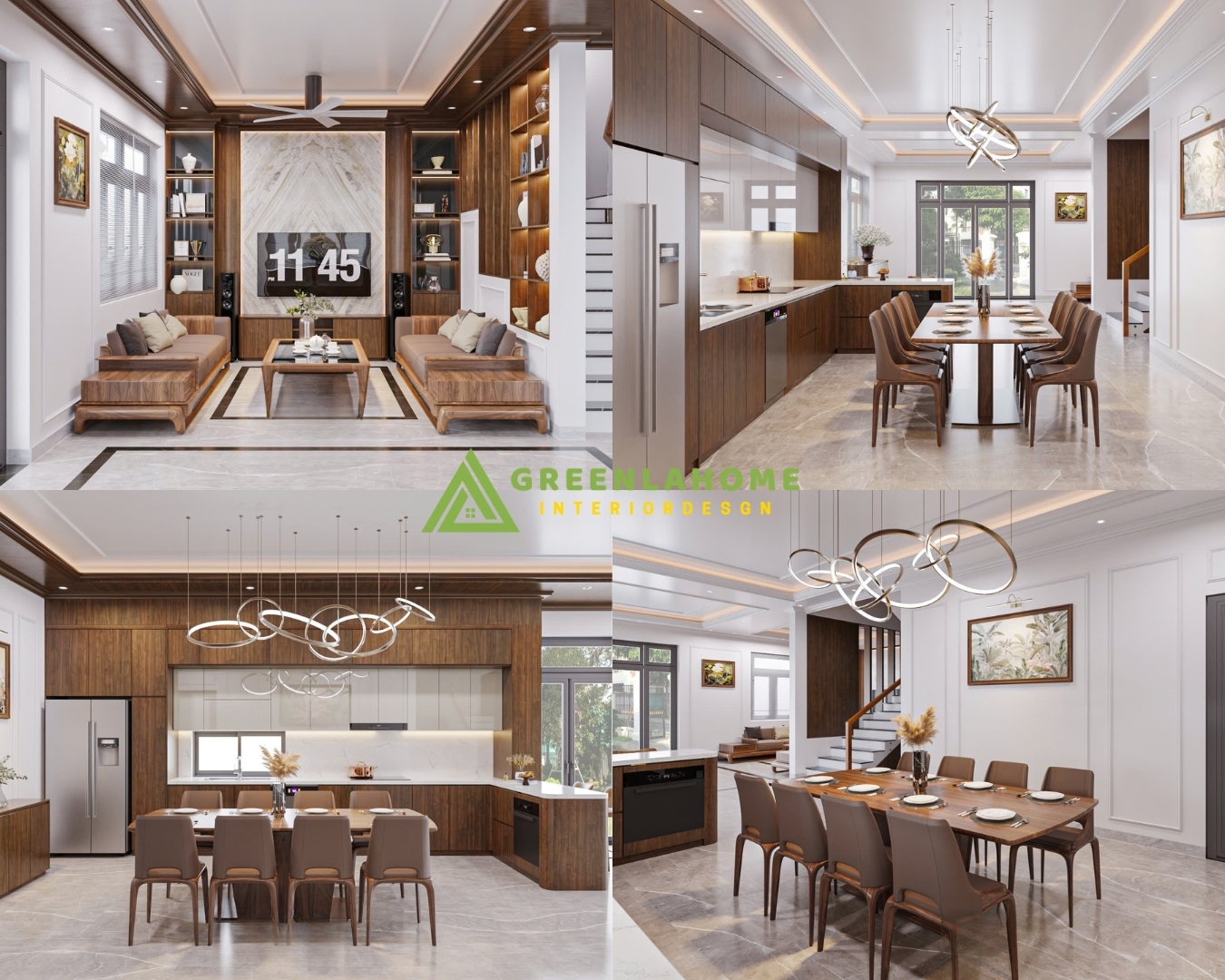 Không gian nội thất nhà vườn 120m2 Mr Đô Gia Lâm thể hiện phong cách riêng