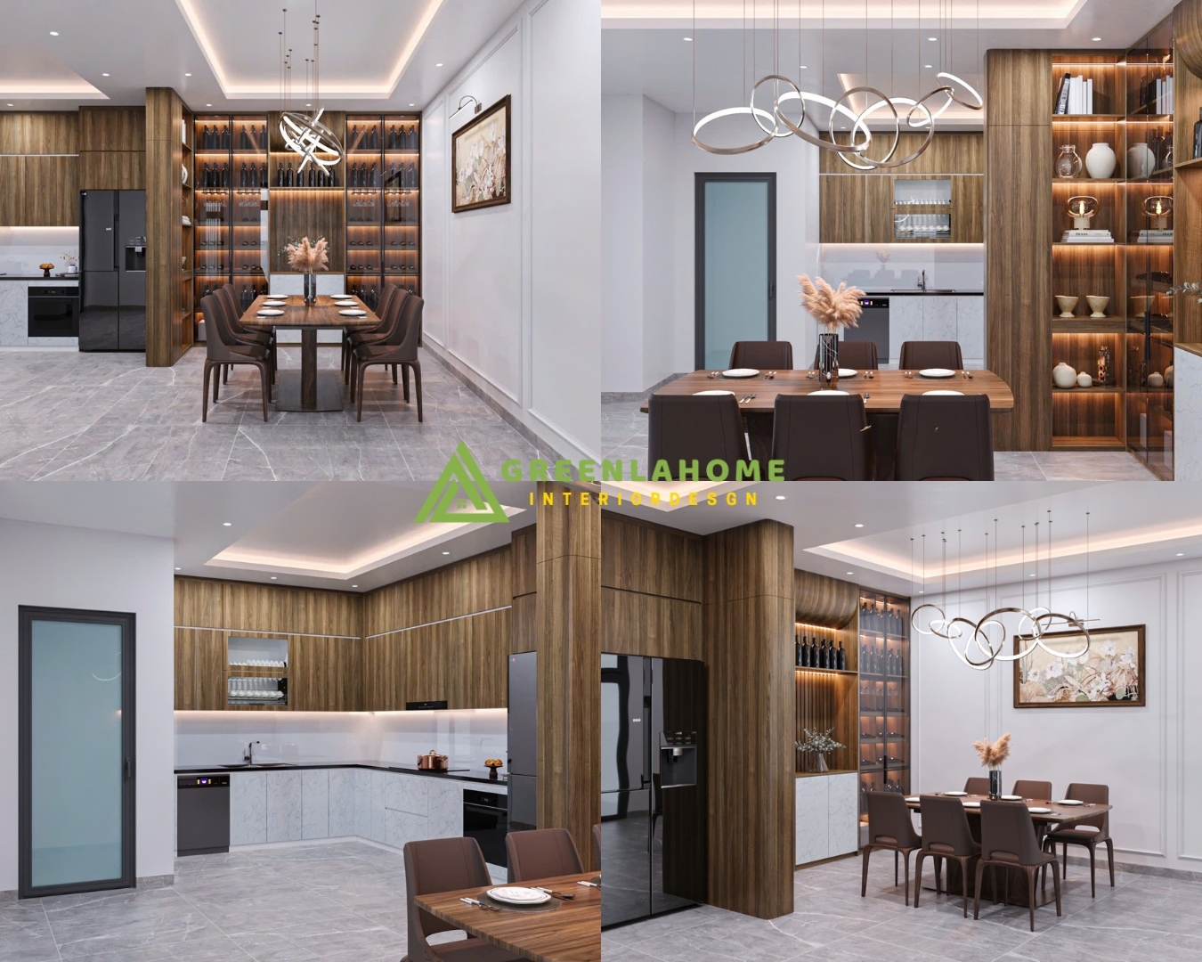 Nội thất nhà phố 60-70m2 ấm cúng tiện nghi Mr Long Từ Liêm - Greenlahome