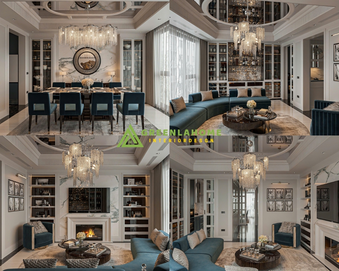 Thiết kế nội thất nhà phố phong cách Luxury sang trọng - Greenlahome