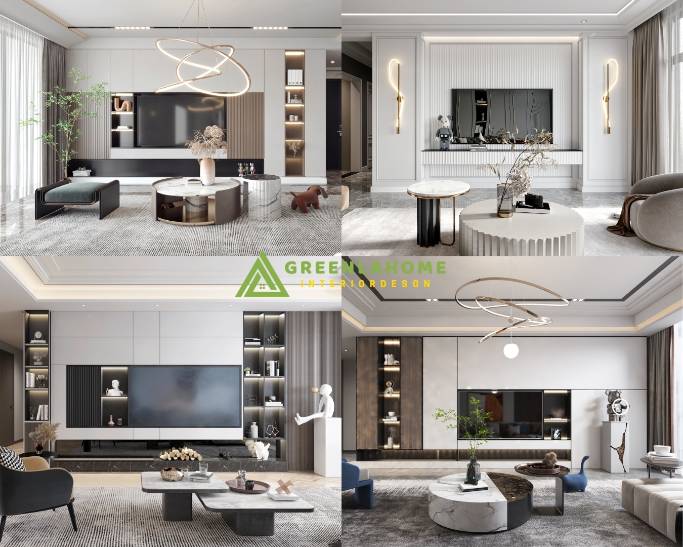 Thiết kế nội thất phòng khách nhà phố hiện đại, thoáng đãng và ấm cúng - Greenlahome