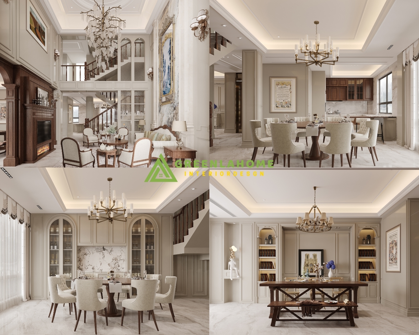 Mẫu thiết kế thi công nội thất nhà phố đẹp Mr Thiệp Thái Bình - Greenlahome