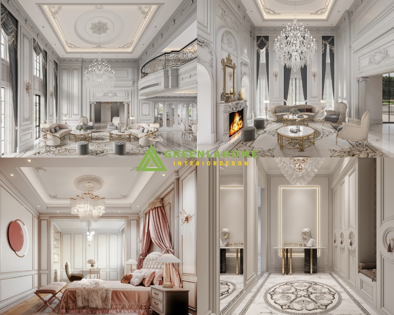 Nội thất nhà phố Tân cổ điển thanh lịch Ms Hải Nam Định - Greenlahome