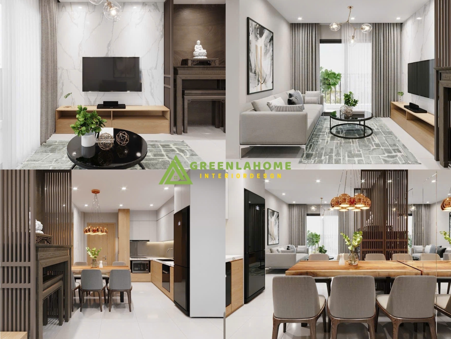 Thiết kế nội thất hiện đại cho chung cư 1 phòng ngủ, tối ưu không gian 45m² - 55m²